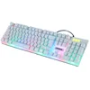 Best selling oem custom brand logo backlit glowing letters light keyboard gaming with media controls button