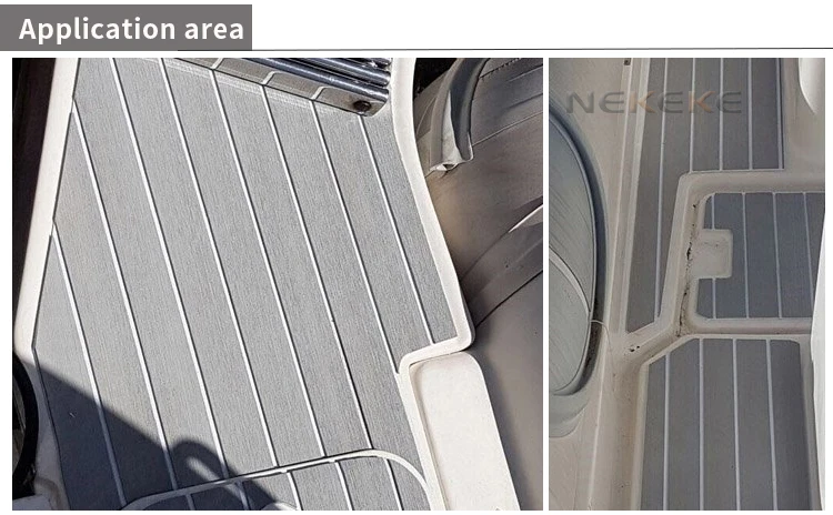 EVA Foam deck pad Faux Synthetic Teak Sheet Boat Yacht Decking Grey With White Lines