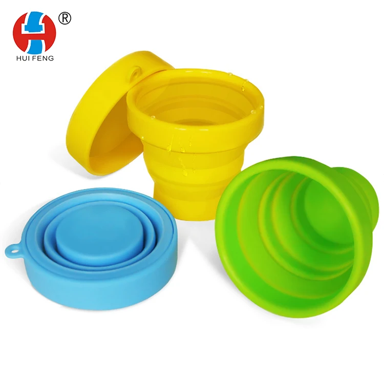 

OEM Manufacturer Silicone Foldable Coffee Cup for Travel Camping Mug With Lid, Customized color
