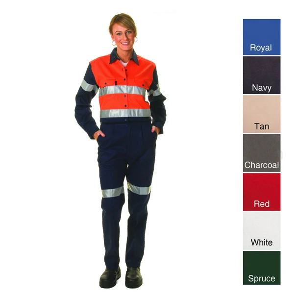 Orange Safety Protective Work Coveralls Reflective Ladies Work Overalls ...