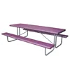 2.5 meters steel outdoor picnic table & bench