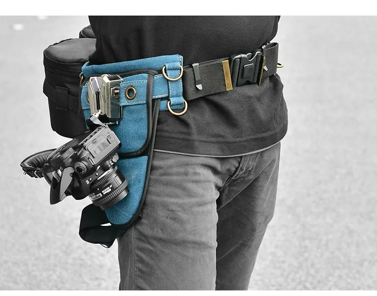 Camera Waist Belt Strap Mount Holder Double Buckle Stylish Camera