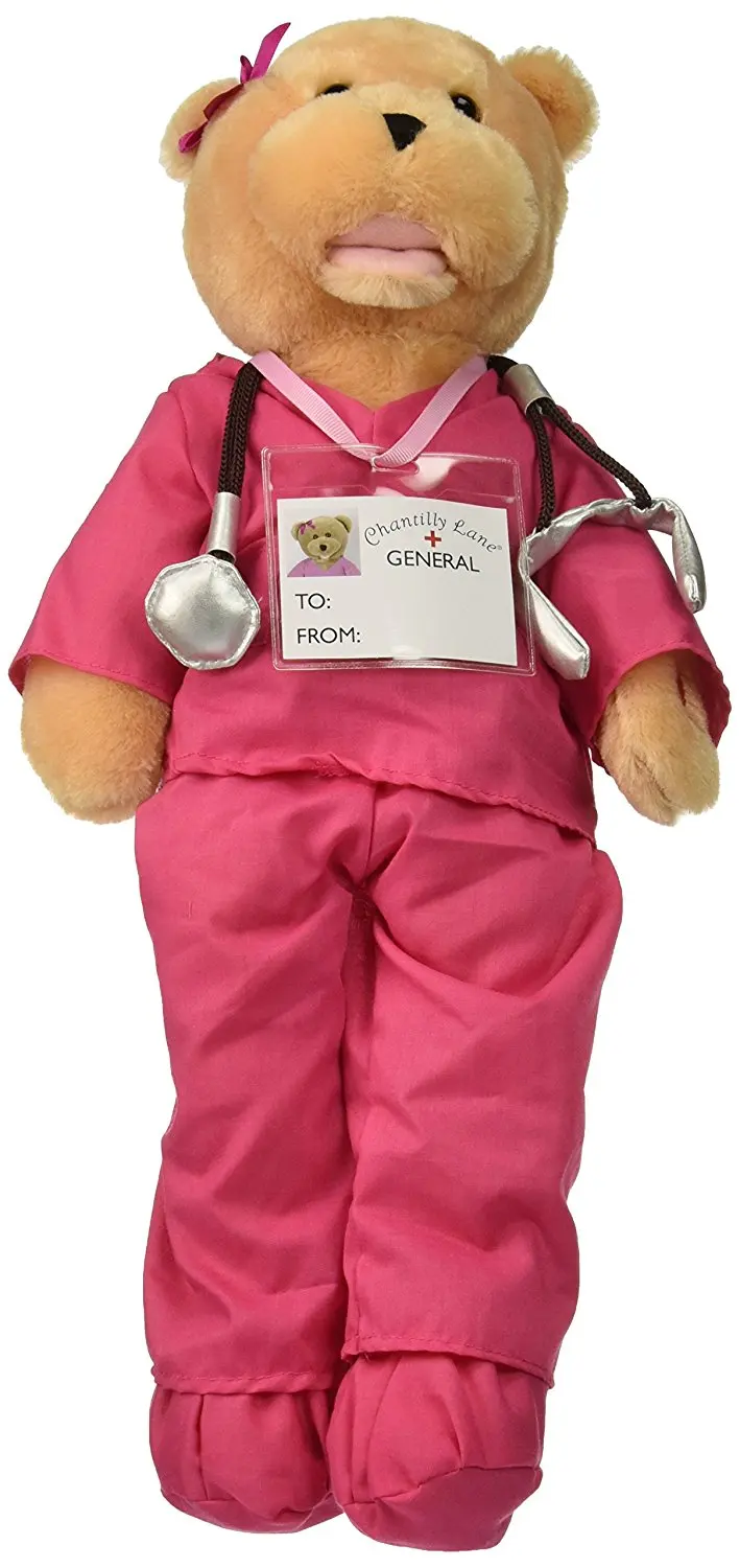 teddy bear with scrubs