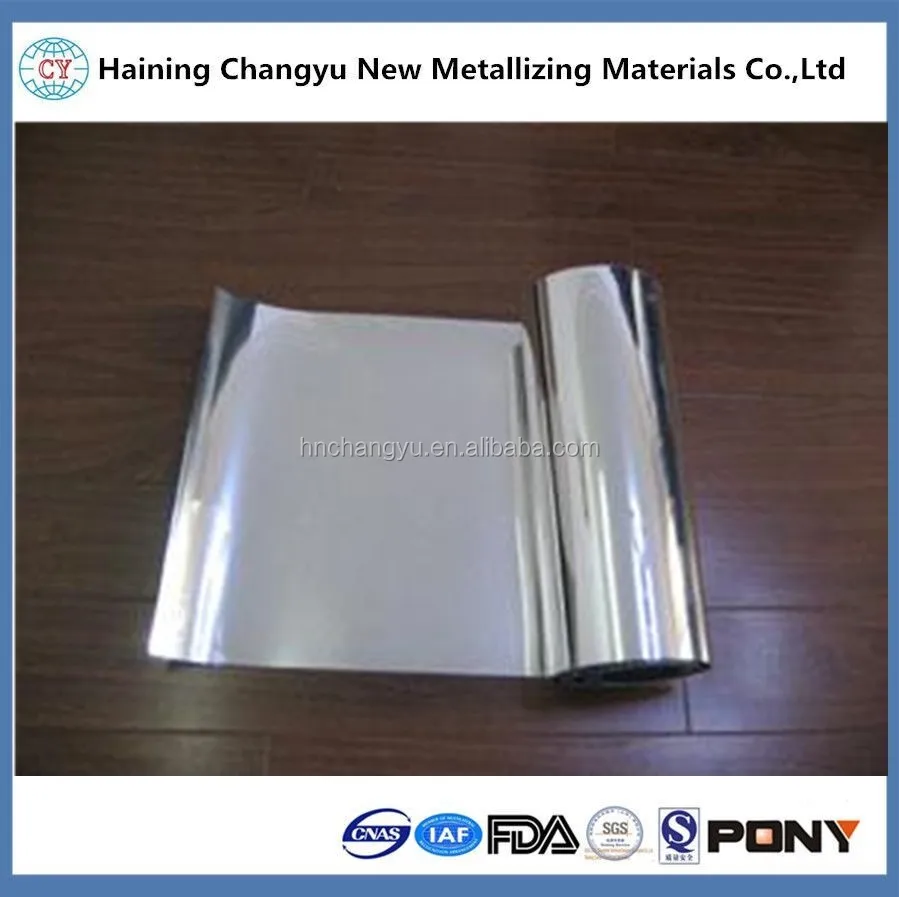 
High Corona Treatment 18mic metalized bopp film with heat sealing 