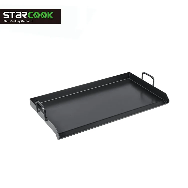

Steel BBQ Plate Use For Outdoor BBQ Gas Grill Barbecue Pan, Black