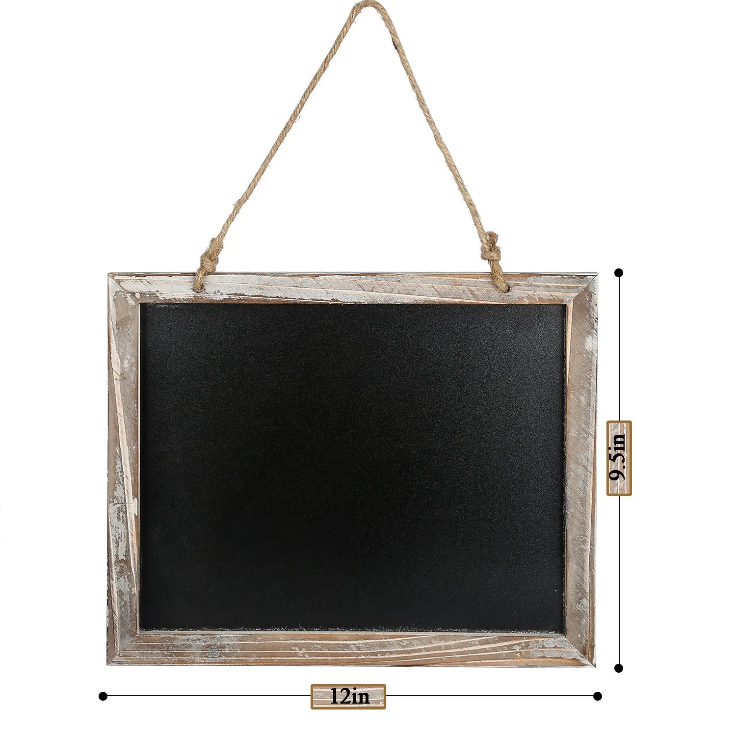 Wall Hanging Black Chalkboard With Hessian Rope,Perfect For