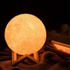 Fast Delivery Touch Sensor Dimmable 2 Colors USB Rechargeable Decorative Lunar Moon Night Light 20cm