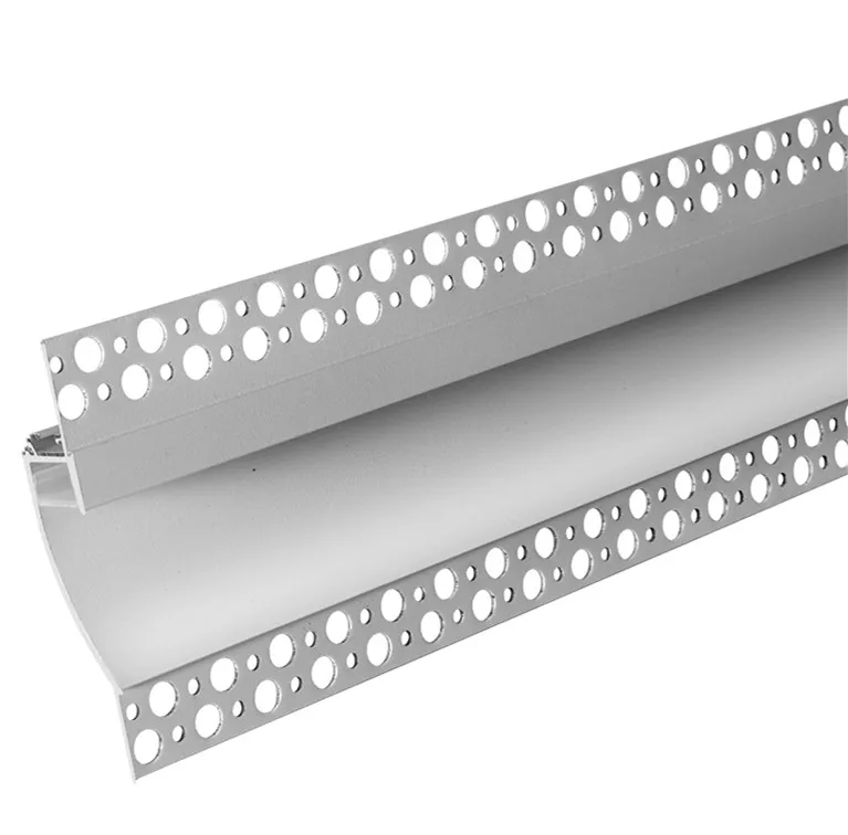 China Aluminium Gypsum Plaster Trimless Recessed Drywall Heatsink Extrusion Aluminum Led  Profile