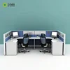 Used American power supply system 83mm thickness aluminum frame office cubicle workstation staff table