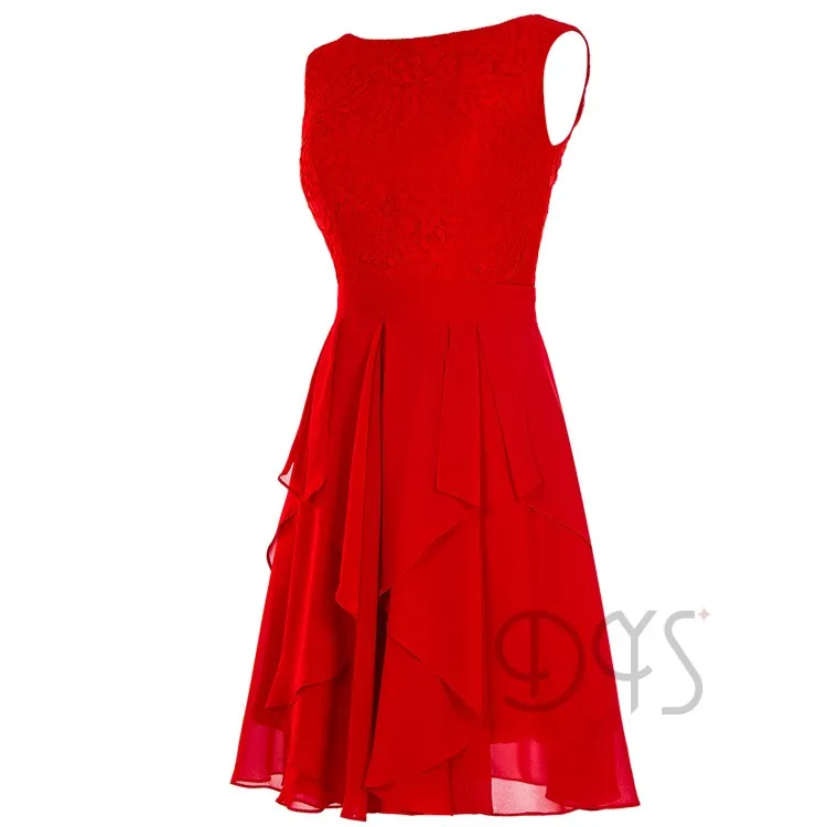 red junior bridesmaid dresses