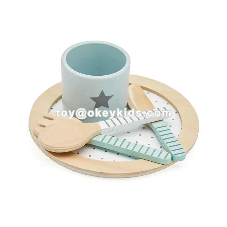 2019 Customize pretend play wooden toy coffee cup for kids W10B319