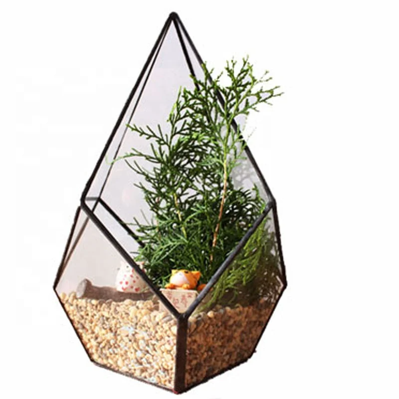 Black Bulk Copper Glass Geometric Terrarium For Plants Buy Bulk