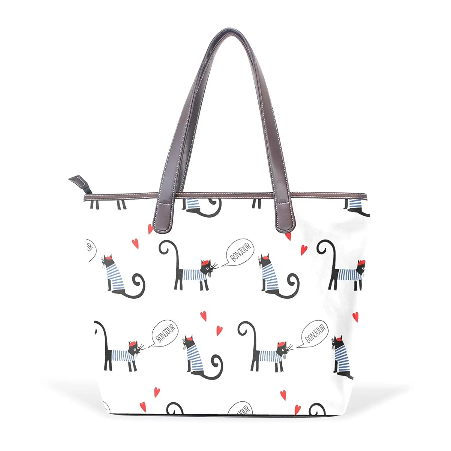 Dragon Sword French Style Cats Saying Bonjour Women