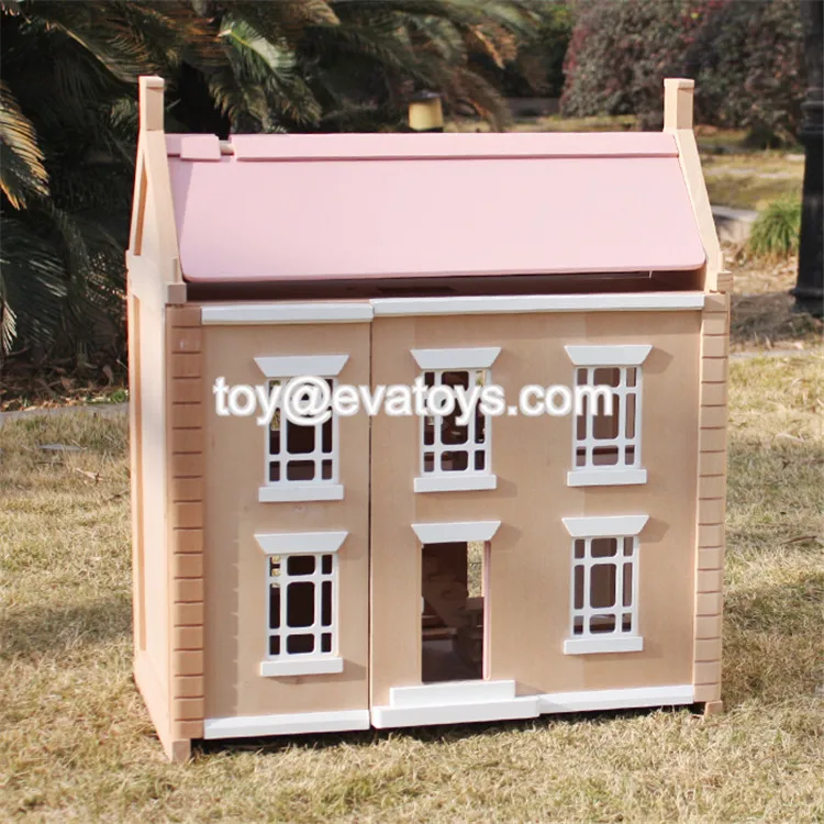 New Design Miniature Wooden Victorian Dollhouse Kit For Children