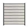 Horizontal DIY Garden Zone Wooden Screen WPC Aluminum Fence