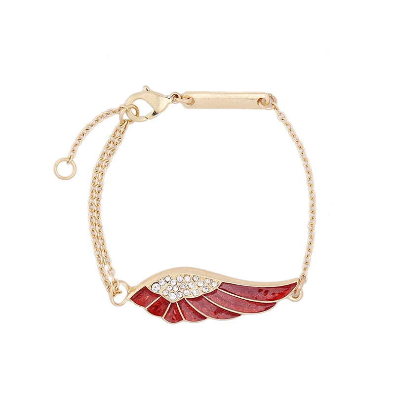 

sl00658 Charm Enamel Plumage Wing Bracelet Golden