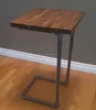 DIY metal pipe desk with 3/4" malleable iron pipe floor flange tee elbow reducer