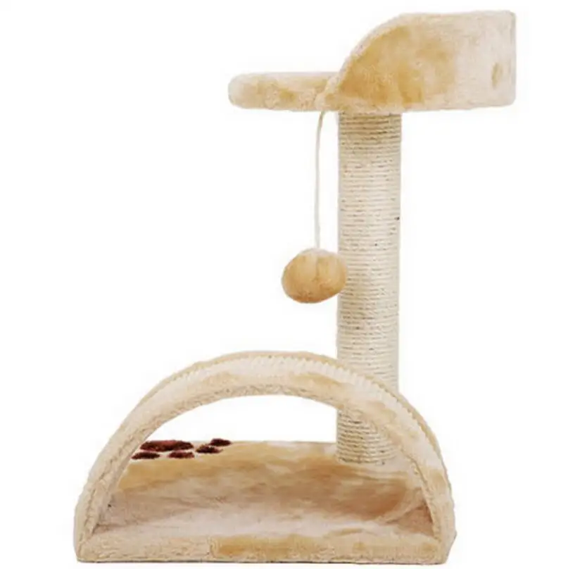 2019 new design customized logo cat climber plush cat tree