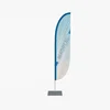 Full color printing custom flat shape feather flags advertising flag banner