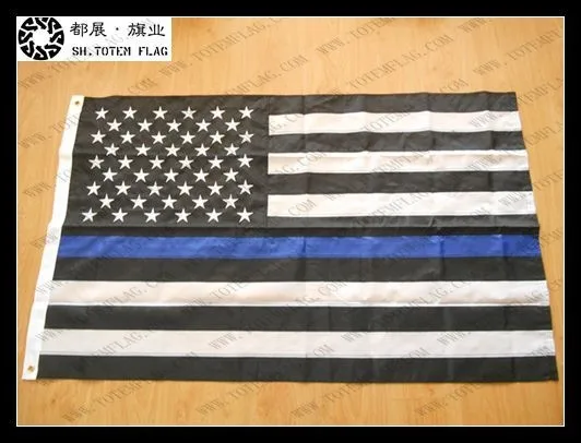 hotsale 3x5ft 图腾旗聚酯美国薄蓝线旗