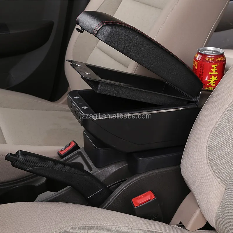 Universal Car Multifunction Compartment Armrest Boxes 7 Usb Charges