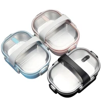 

Portable Japanese Lunch Box With Compartments Tableware 304 Stainless Steel Kids Bento Box Microwave Food Container