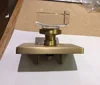 Brass rectangle plate crystal door privacy knob