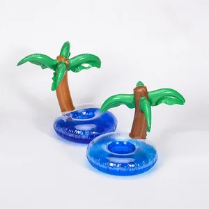 Image of Inflatable palm tree cup holder pvc coconut tree cool floating drink holder for sale inflatable palm tree drink holder