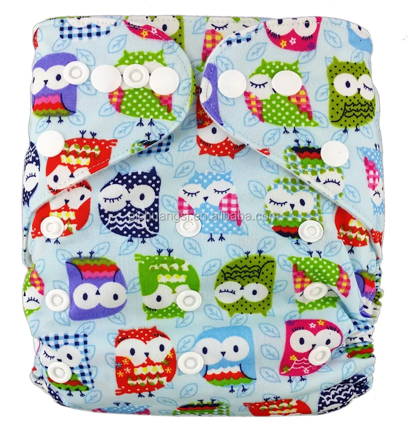 
AnAnbaby Cheap Print Pocket reusable washable Cloth Diapers Super-absorbent Baby Nappies Custom logo Promotion adjustable Diaper 