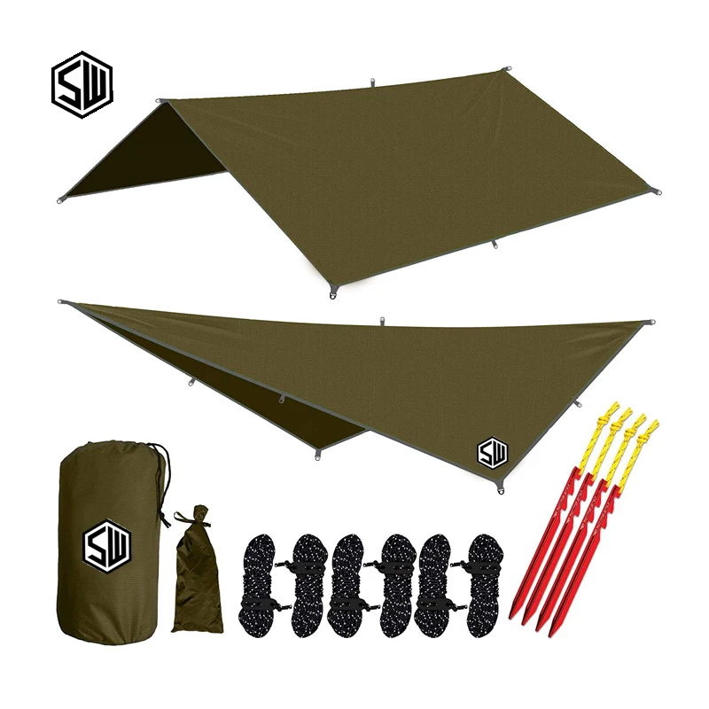 Poly Hammock Cover Rain Fly Tarp Portable Shelter Tent Waterproof Tent