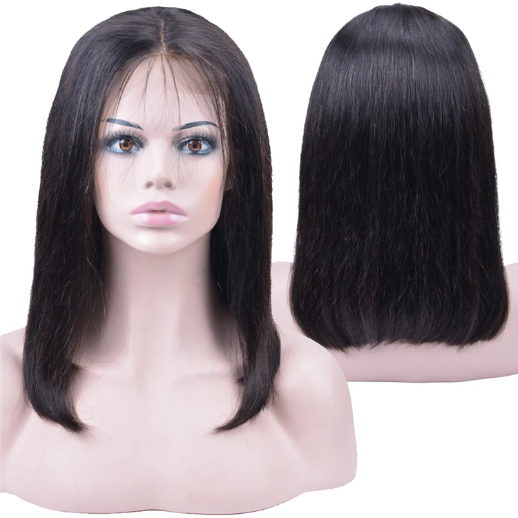 

Best Quality Raw Indian Human Hair Wigs Cuticle Aligned Hair Lace Front Wig Virgin Hair Short Bob Wigs For Black Women