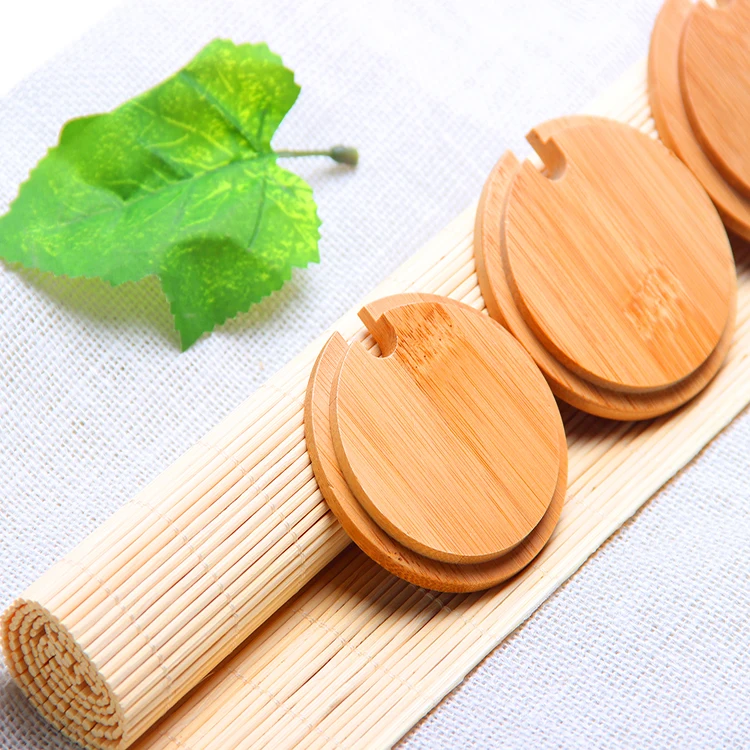 Wholesale Bamboo Lid For Coffee Cup,Bamboo Lid With Spoon For Ceramic