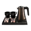Honeyson hotel room unique design small size electric kettle with welcome trays