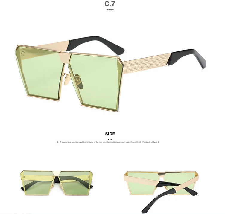 

Sunflower top selling fashion popular oversized women matrix square sunglasses