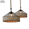 Loft industrial iron retro chandelier American e27 decoration vintage hemp pendant lights