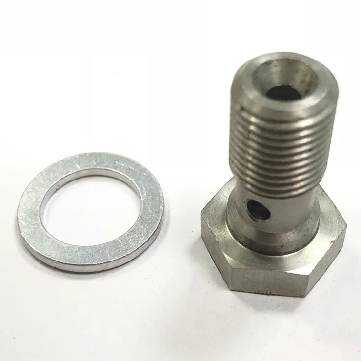 20 Degree Banjo Hydraulic Stainless Steel Brake Oil Hose Line Banjo