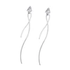 E1539 Lady Triangle zirconia Thread Basic earrings by Moyu