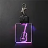 2019 New Arrival Mini Gadget Laser Engraving Violin Led Light Keychain Creative 3D Acrylic Keyholder