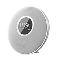 

10W Super Bass 52MM V5.0 Stereo FM Led Mirror Alarm Clock Bluetooth Speaker with AUX&TF