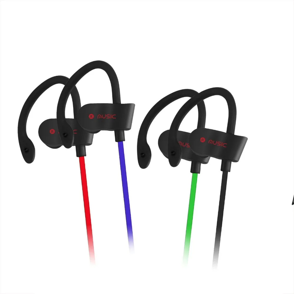 

Amazon hot sale soft hook neckband Wireless Stereo sport bluetooth earbud from shenzhen OEM factory, Green;orange;gray;blue;black;red;white