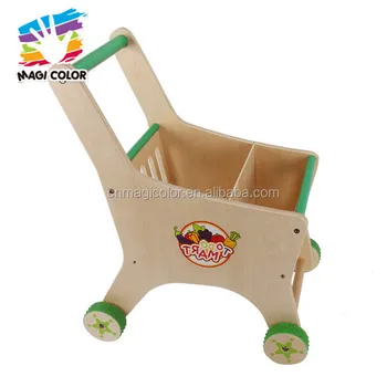 wooden shopping basket toy