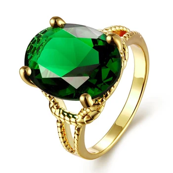 green stone gold ring design for female