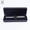 Business gift custom logo luxury metal ball pen black pen gift set with box