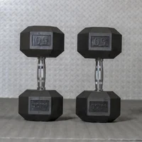 

No bad smell no broken Gym Equipment used rubber coated hex dumbbell rubber coated dumbbell