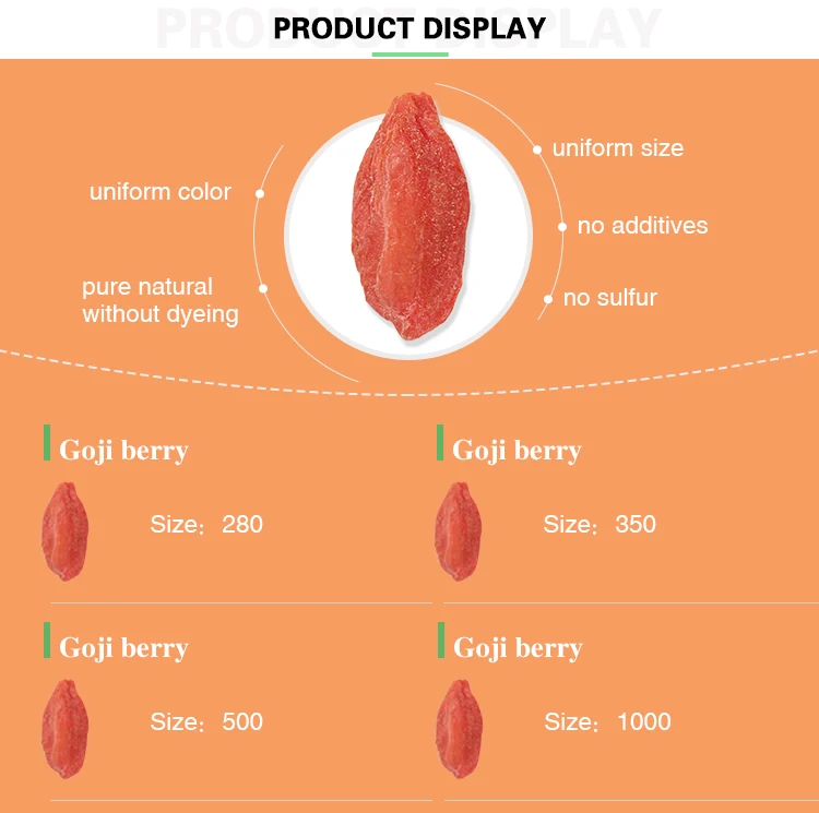 Trusted Factory Supplier Organic Goji Berries Dried Goji Berry Price