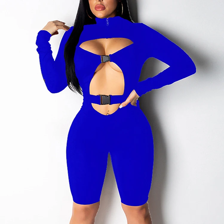 

2019 Women Fashion High Waist Solid One Piece Fitness Jumpsuits Rompers, Shown