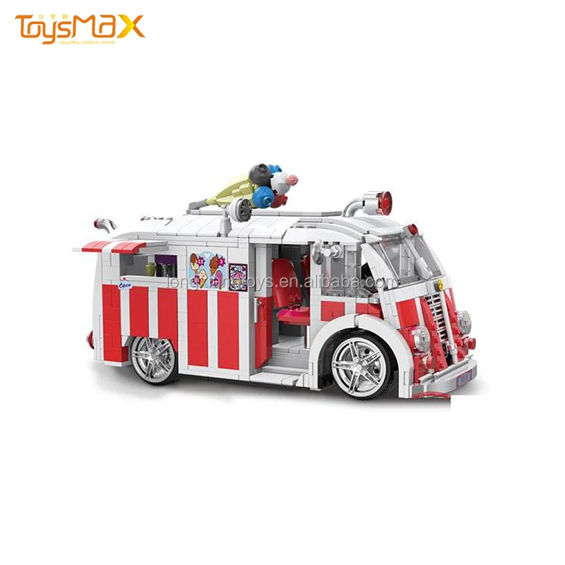 Assembly Mobile  Building Blocks Car Toys Ice Cream Trucks 1000 pieces