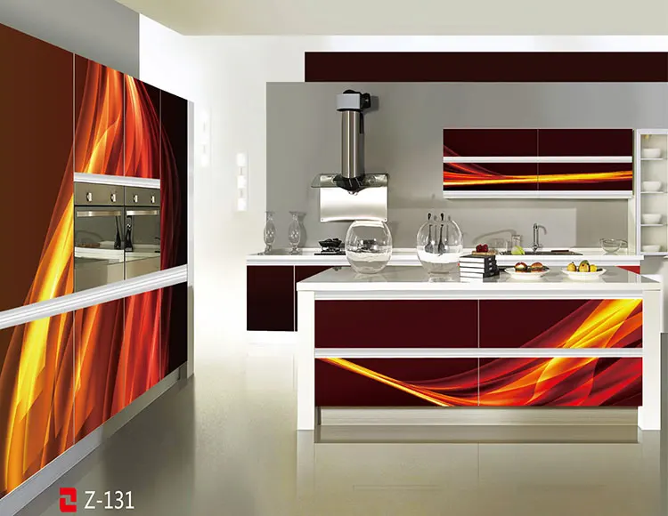 Direct Imported 3d 4d Design Glass Kitchen Cabinets From China