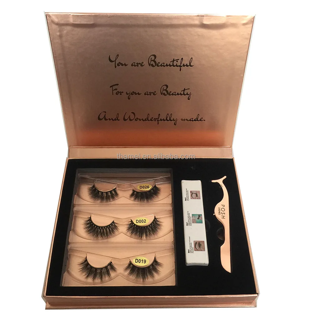 

Manufacturer Wholesale Amazing Premium Natural Lashes 3d Mink Lashes, Black