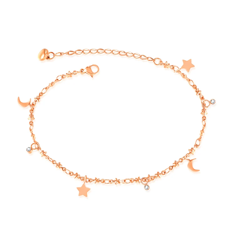 

Fashion jewelry Factory Price Korea Rose Gold Plated Jewelry Stainless steel Anklet